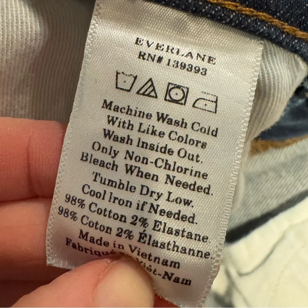 Everlane | Indigo Blue Wash Skinny Jeans Sz. 28 Ankle - Picture 6 of 6